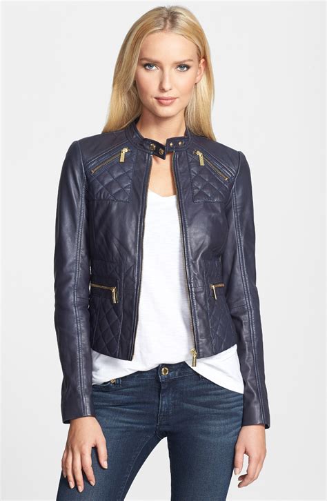 michael kors racer leather jacket|michael kors leather jacket sale.